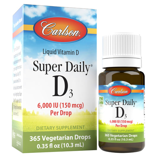 Carlson Super Daily D3 bottle front label