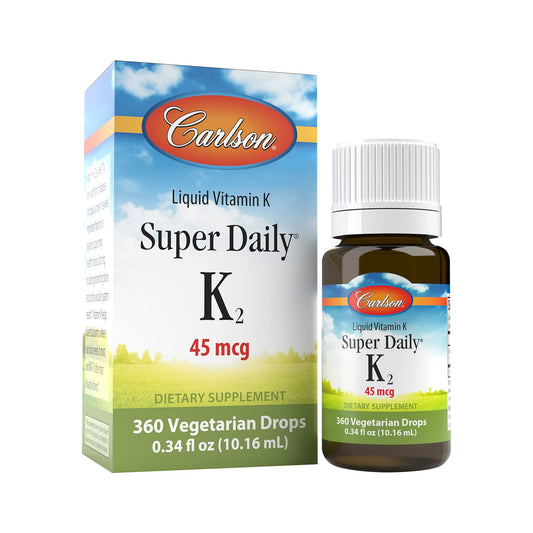 Carlson Super Daily K2 45 mcg MK-7 bottle - hero image