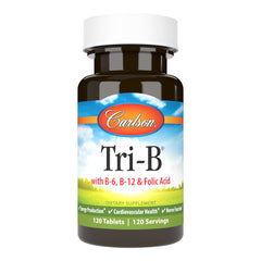Carlson Tri-B B-Complex bottle with 120 tablets