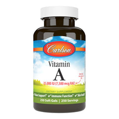 Carlson Vitamin A 25,000 IU bottle with label