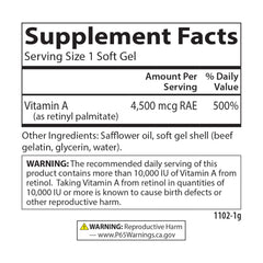 Lab-tested potency and quality badge for Carlson Vitamin A Palmitate