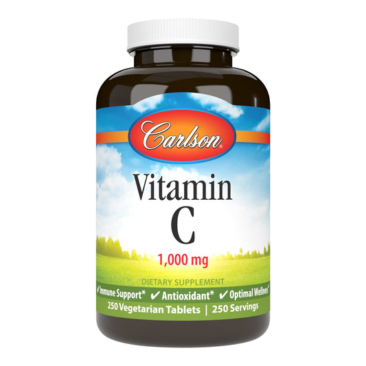 Carlson Vitamin C 1000 mg bottle - front view