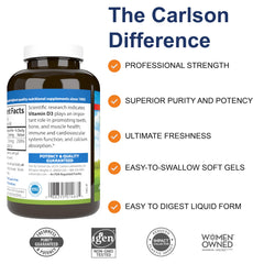 Close-up of Carlson Vitamin D3 2000 IU softgel