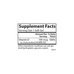 Carlson Vitamin D3 4000 IU softgels promoting muscle health