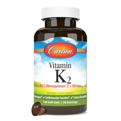 MenaQ7 branding on Carlson Vitamin K2 MK-7 bottle