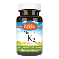 Carlson Vitamin K2 MK-7 softgel bottle front