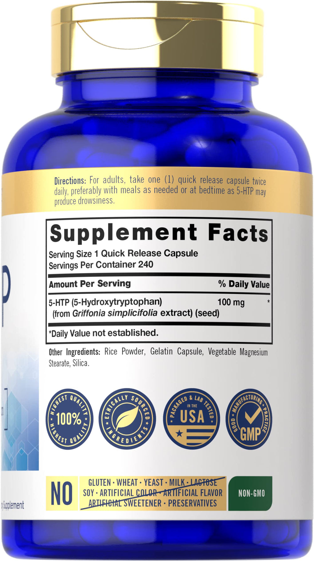 Carlyle 5-HTP bottle packaging