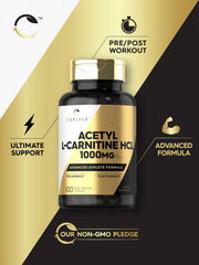 Capsules and supplement facts for Carlyle Acetyl L-Carnitine HCL