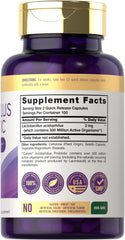 Close-up of 500M CFU probiotic capsules
