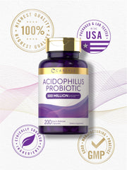 Top-down view of Carlyle Acidophilus bottle