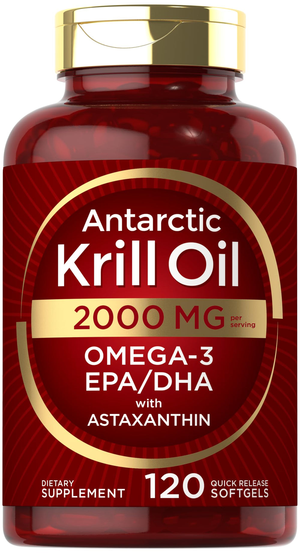 Carlyle Antarctic Krill Oil 2000 mg bottle with 120 softgels (hero image)