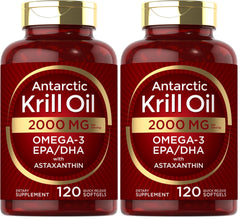 Carlyle Antarctic Krill Oil 2000 mg 120 softgels bottle front view