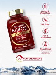 Purity and ingredients label for Carlyle Krill Oil