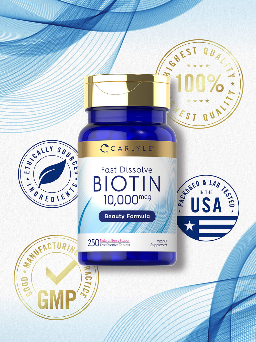 Laboratory-tested Carlyle Biotin supplement