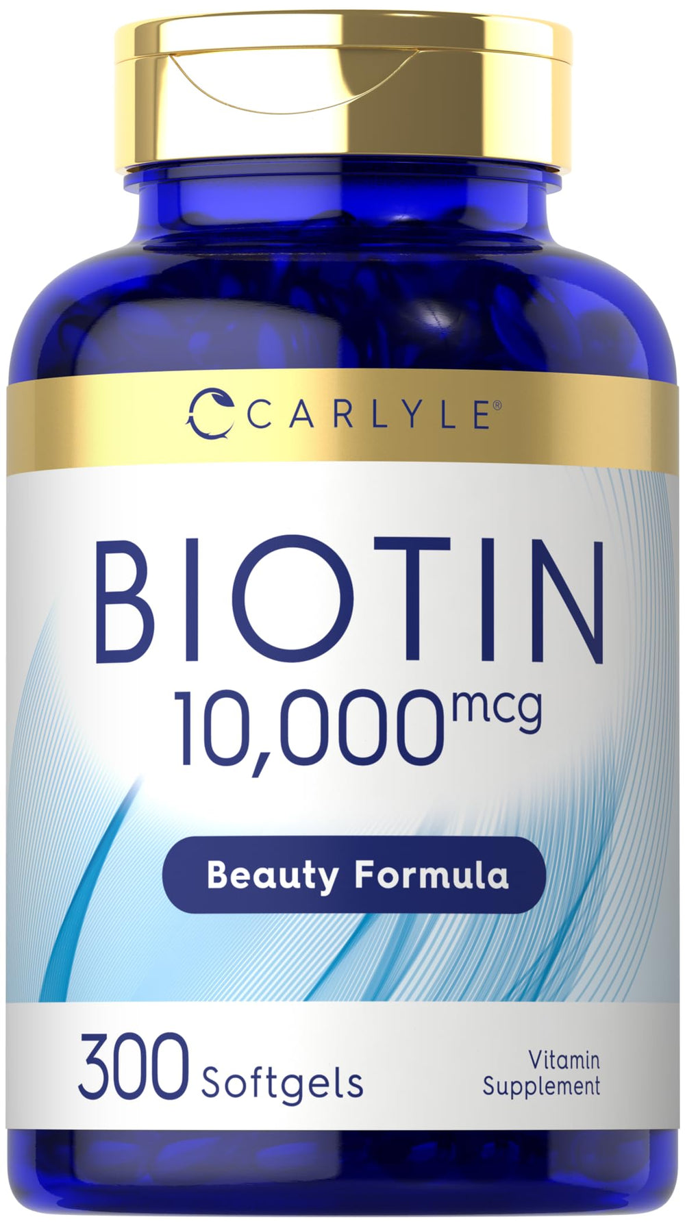 Carlyle Biotin 10000mcg 300 softgels front view