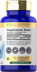 Berry flavored biotin 5000mcg fast-dissolve tablet close-up