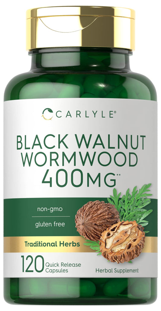Carlyle Black Walnut Wormwood 120 Capsules bottle front label