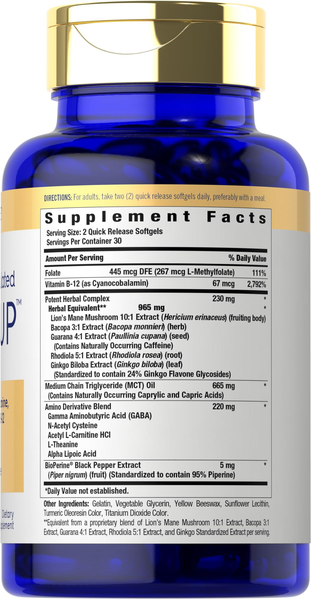 Close-up of softgel capsules