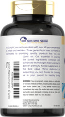 Close-up of label on Carlyle Calcium Magnesium Citrate bottle
