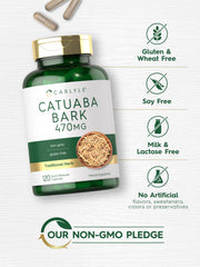 Capsules close-up highlighting 470 mg per serving