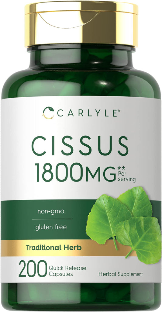 Carlyle Cissus Quadrangularis 1800mg bottle – 200 capsules
