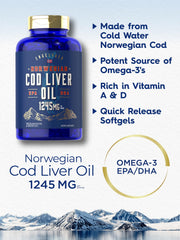 Carlyle Cod Liver Oil Softgels bottle with 250 count label