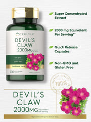 Label highlighting standardized extract of 2000 mg per serving