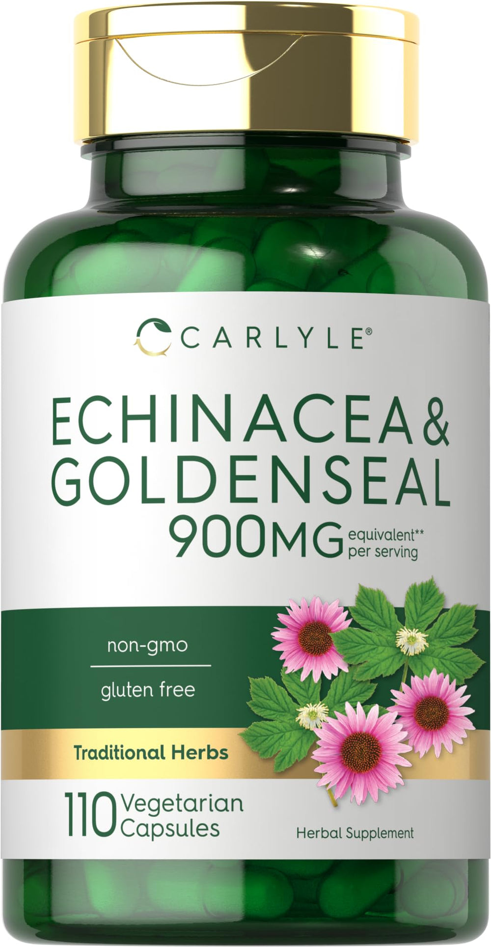 Carlyle Echinacea Goldenseal Capsules bottle – 110 count