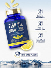 Natural Lemon Flavor Carlyle Fish Oil Softgels
