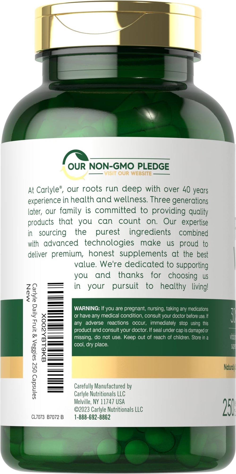 Vegetarian capsules pouring from bottle