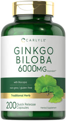 Carlyle Ginkgo Biloba pills bottle label