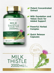 Gluten-free and Non-GMO label on Carlyle Milk Thistle