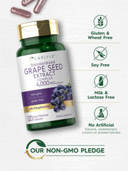 Gluten-free and non-GMO Carlyle Grape Seed Extract product