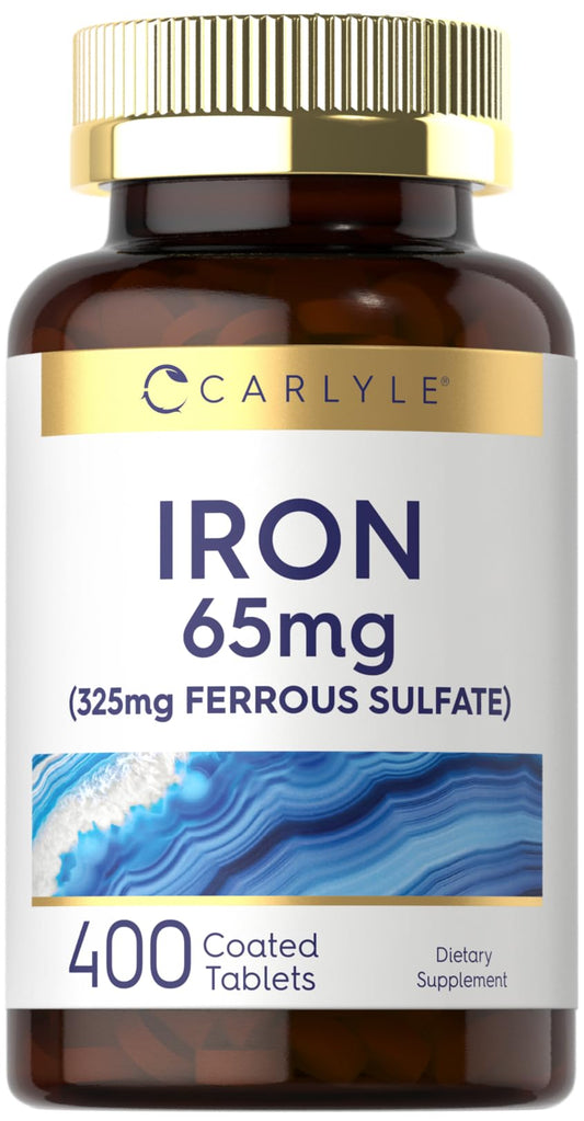 Carlyle Iron Ferrous Sulfate 65 mg bottle facing front