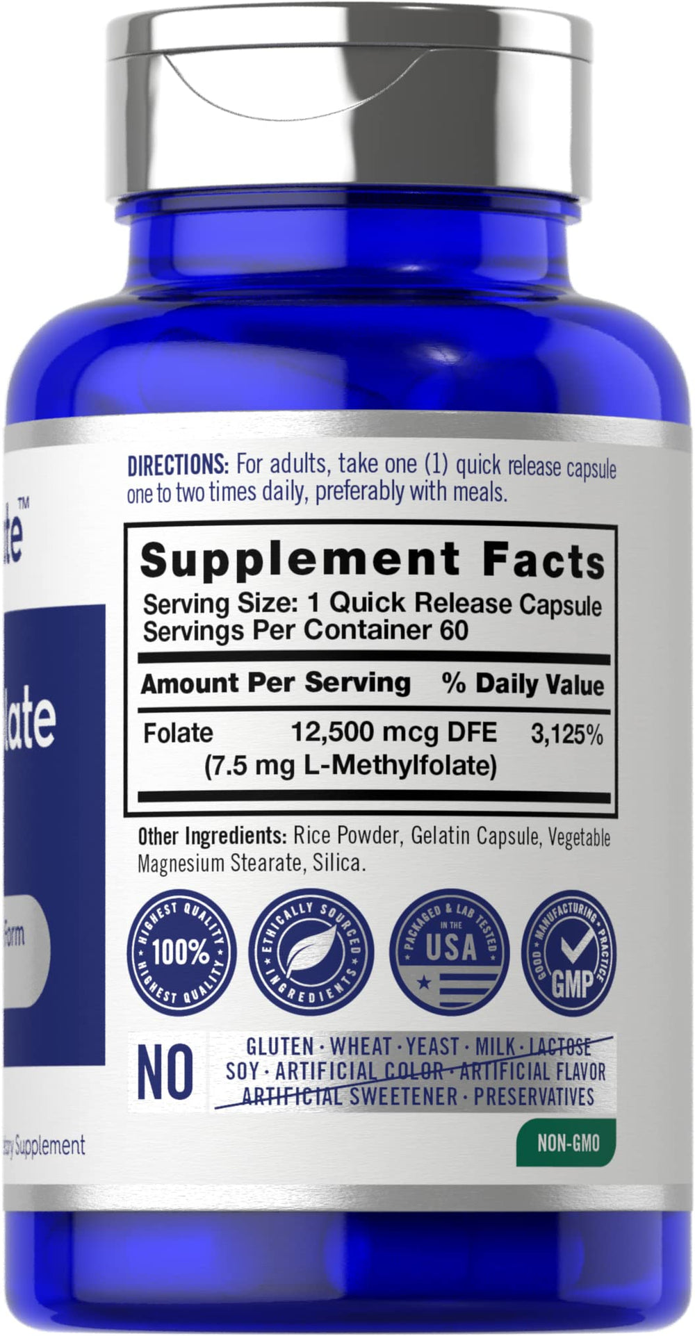Per-pack quick-release L-Methylfolate capsules