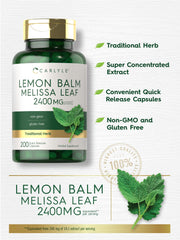 Carlyle Lemon Balm Capsules 200-count bottle