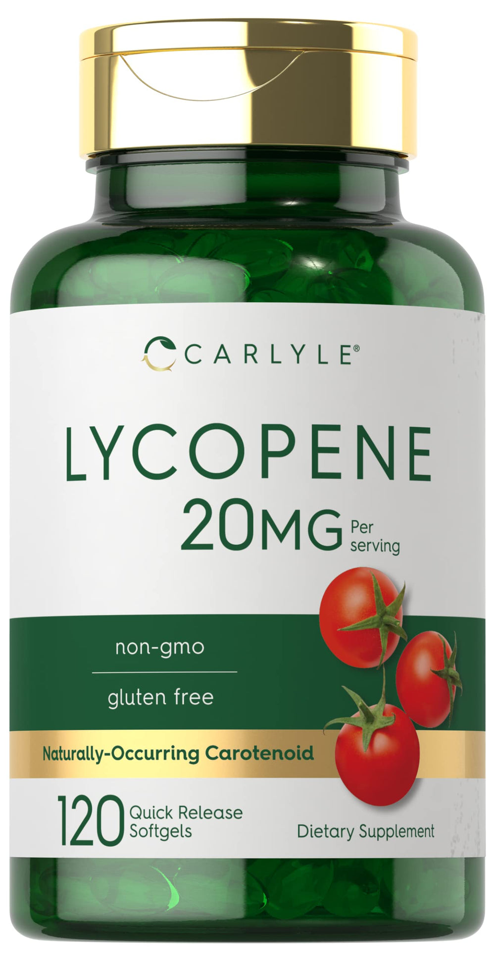 Carlyle Lycopene 20mg bottle with 120 softgels
