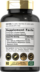 Close-up of bottle label highlighting chelated and buffered formula