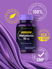 Gluten-free and non-GMO Carlyle Melatonin 10mg