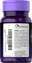 Allergen-free Carlyle Melatonin packaging indicating gluten-free and dairy-free