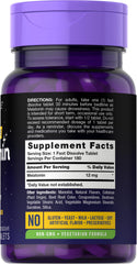 Close-up of Carlyle Melatonin 12 mg fast-dissolve berry-flavored tablets
