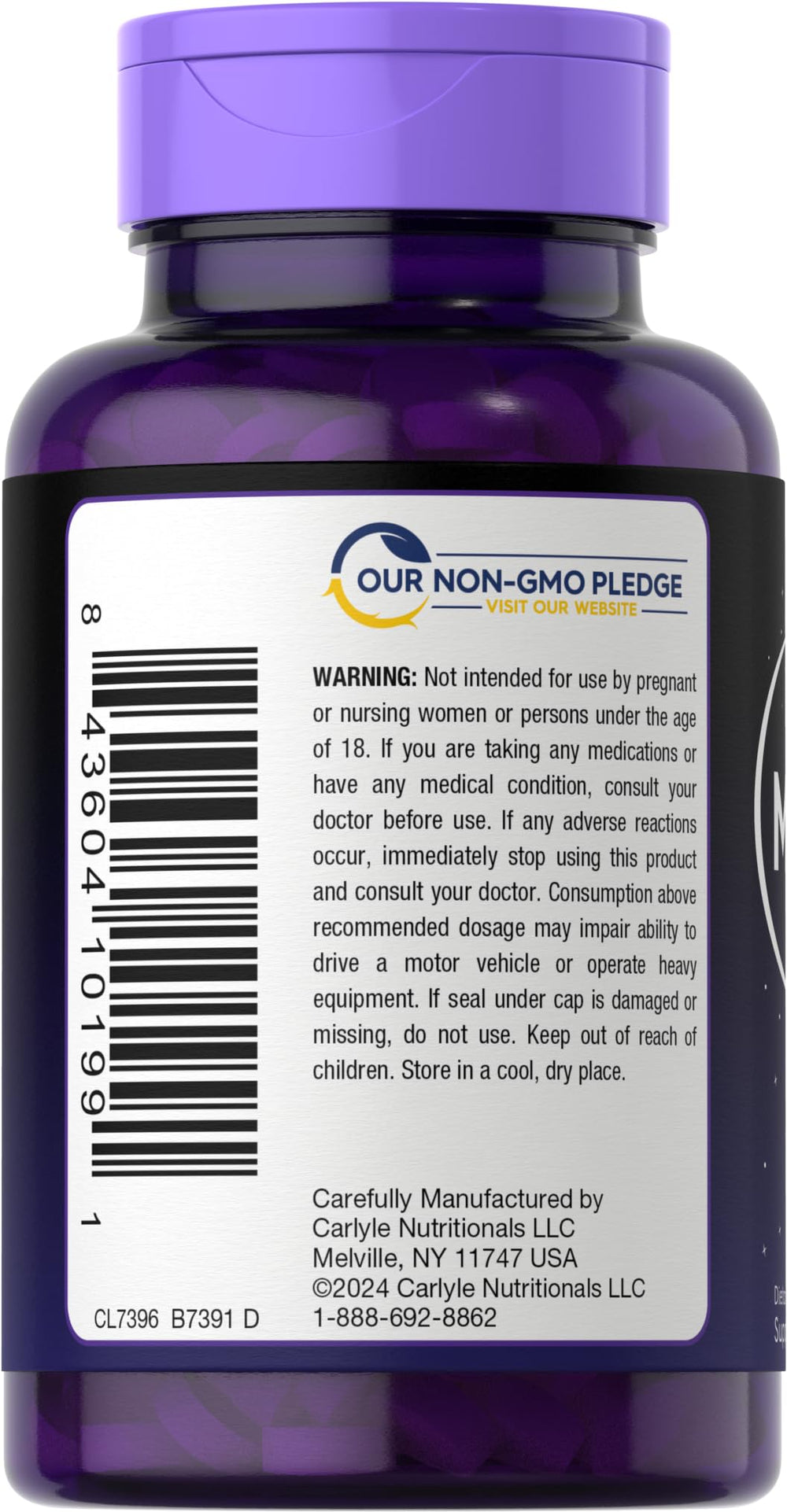 Close-up of Carlyle Melatonin 12 mg fast-dissolve tablet