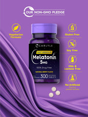 Carlyle Melatonin 5 mg fast dissolve berry tablets packshot