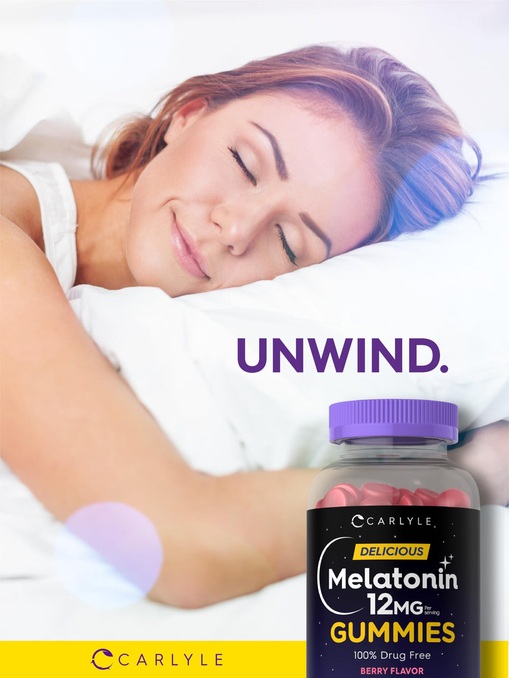 Supplement facts panel on Carlyle Melatonin Gummies