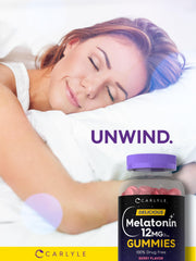 Supplement facts panel on Carlyle Melatonin Gummies