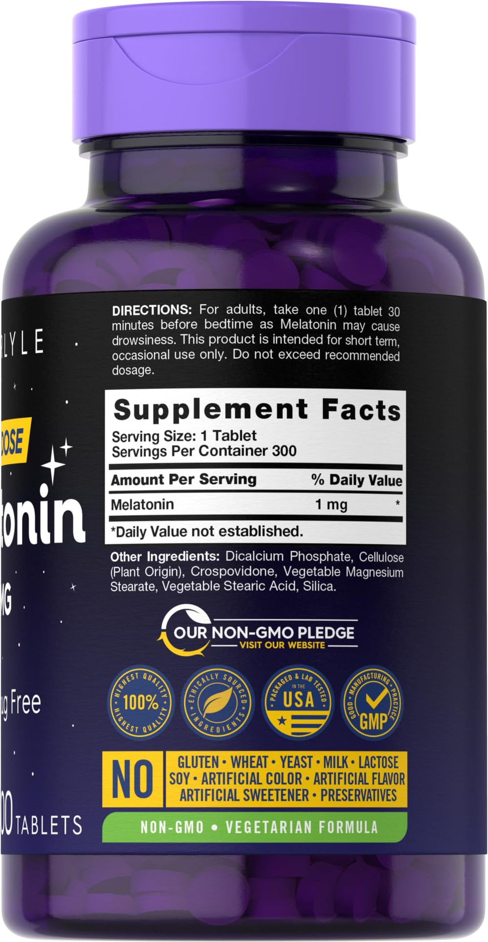 Lab-tested Carlyle Melatonin ingredients