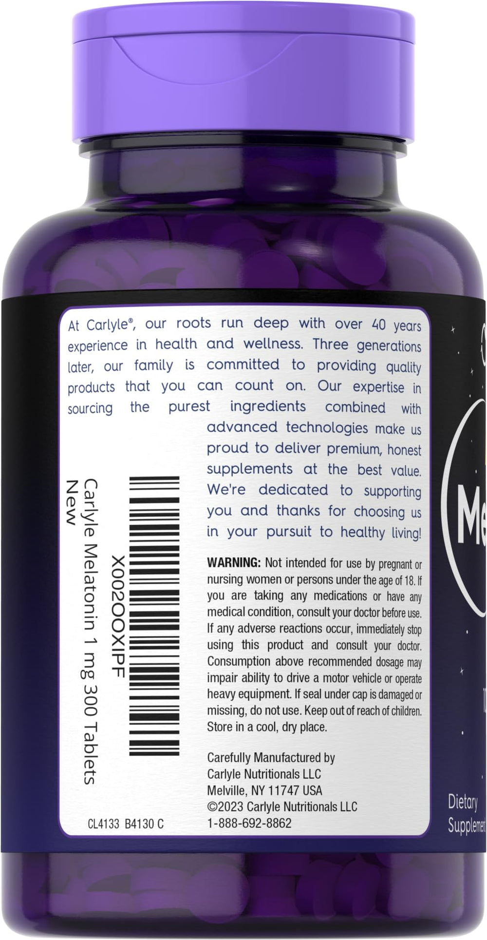 Premium quality Carlyle Melatonin packaging