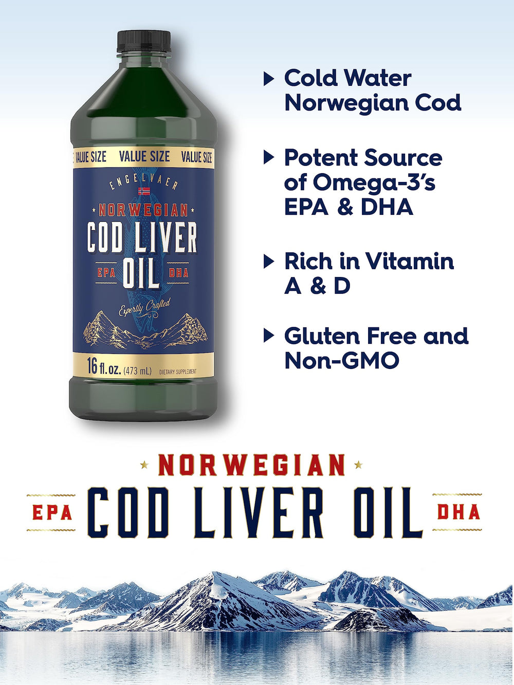 Product label highlighting Non-GMO and Gluten Free