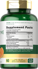 Non-GMO and vegetarian label on Carlyle Papaya enzyme tablets