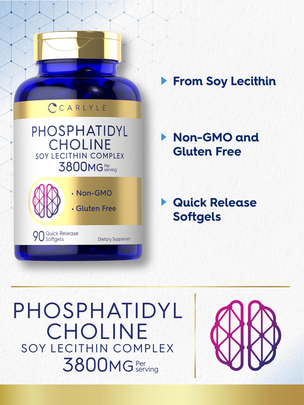 Carlyle Phosphatidyl Choline supplement label and branding